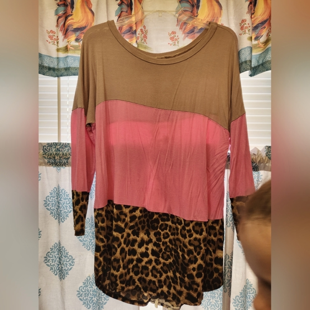 Pink and leopard shirt